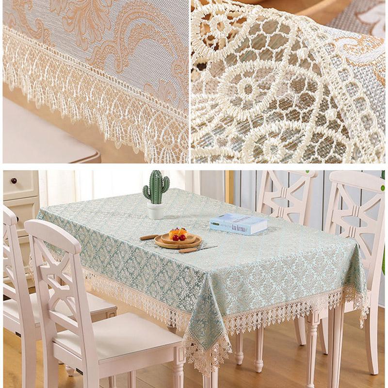 Embroidered Fabric Tablecloth Simple Pastoral Lace Tablecloth Dining Table Coffee Table Tablecloth Cover Towel Home Decoration