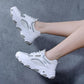 Sports Shoes Women Spring Summer Thick-soled High-rise Platform Sneakers All-match White Shoes Travel Shoes