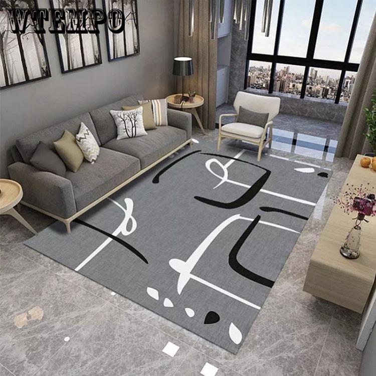 Nordic Geometric Printed Carpets Rugs Modern Coffee Table Bedroom Living Room Non-Slip