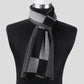 Winter Knitted Scarf Men Double-sided Thick Warm Printing Scarf Long Business Scarf