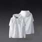 Sweater Men's Loose Hooded Fake Two-piece Autumn Boutique Long-sleeved Large Size Black Pullover Clothes
