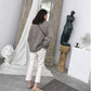 Cashmere Sweater Round Neck Twist Women Lazy Wind Sweater Loose Thick Solid Color Pullover Female