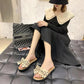 Summer Slippers Women's Bow Outer Wear Soft Bottom Non-slip Slipper