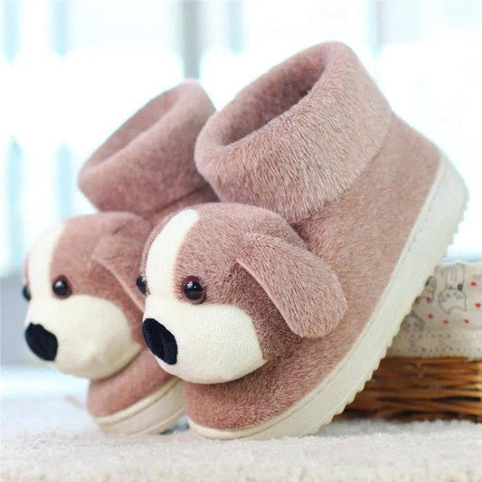 Winter Cotton Slippers Bag Plush Home Lovers Thick-soled Indoor Warm Wool Slippers
