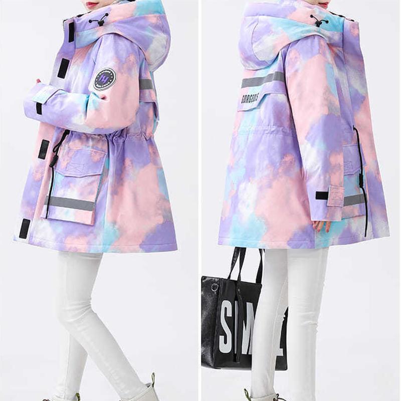 Parker Down Jacket Women's Winter Mid-length Thick Contrast White Goose Down Cotton Workwear Jacket Travel Windbreaker Thick Jacket