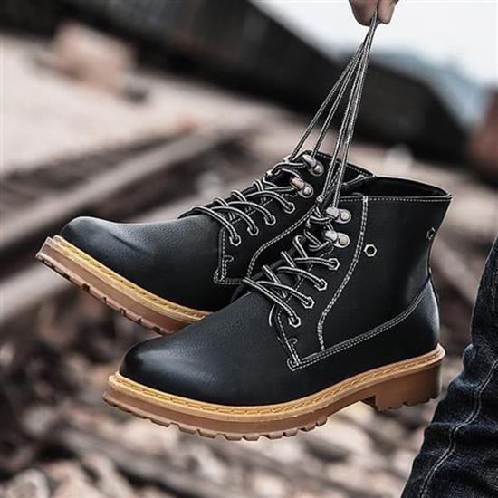 Martin Boots Men Leather Shoes Retro Military Boots Men's Waterproof Desert Boots Tide Men's Boots