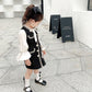 Korean Girl's Dress Fake Two Pieces of Little Fragrant Princess Dress Girl Children's Western Style Fashionable Dress