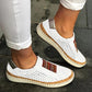 Womens Hollow-Out Breathable Sneakers Casual Slip On Shoes Loafers Comfortable Lazy Shoes