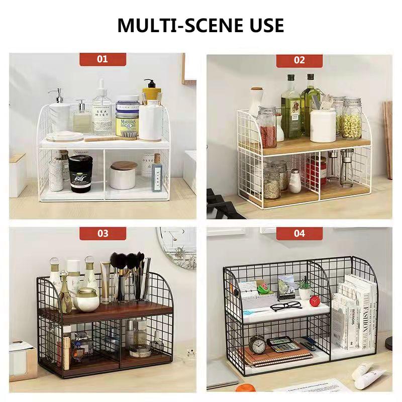 Desk Bookshelf Storage Rack Clutter Storage Rack Office File Storage Rack Children's Desk Hierarchical Bookshelf Snack Storage Rack Organizer