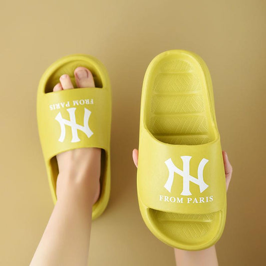Home Slippers Women Men's Summer Indoor Wear Non-slip Mute Deodorant Couples Bathroom Bath Soft Bottom Sandals and Slippers