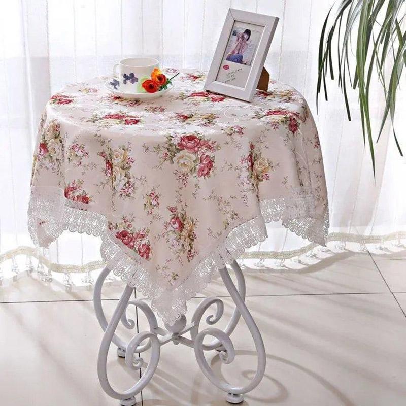 Tablecloth Round Tea Table Cloth Household Bedside Table Cover Towel Fresh Tablecloth Living Room Rectangular Tablecloth