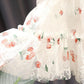 Baby Girl Cute Cherry Girl Dress Baby Summer Vest Skirt Sweet Embroidery Mesh Princess Dress Tutu Skirt Sleeveless A-line Dress