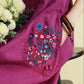 Retro Ethnic Style Cotton and Linen Embroidered Dress Long Full Length Buckle Loose Chinese Style
