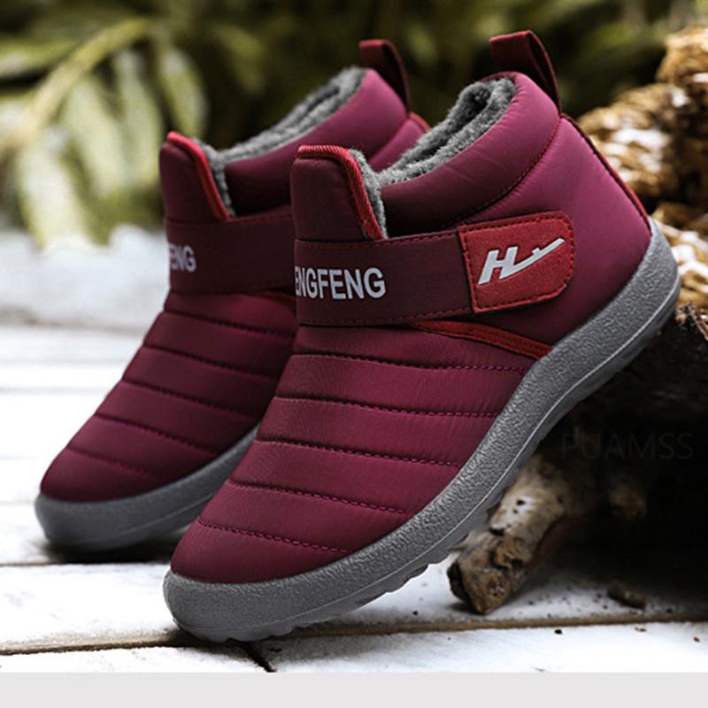 Men Boots Winter Fur Warm Ankle Snow Boots Cheap Men Winter Rubber Work Boots Men Footwear