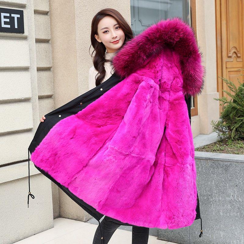 Women Retro Faux Fur Parka Coats Outwear Long Warm Overcoat Girl