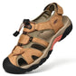 Leather Sandals Men's Summer Non-slip Hollow Outdoor Breathable Casual Beach Shoes
