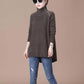 Autumn and Winter High Neck Casual Sweater All-match Knitted Long-sleeved Top Sweater Loose Solid Color Female Jacket