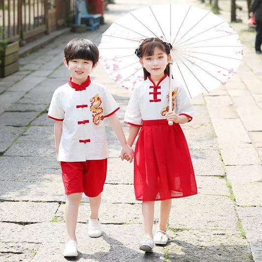 Boys' School Uniforms Class Uniforms Garden Uniforms Boys Dragons and Phoenix Girls Dresses Children's Costumes