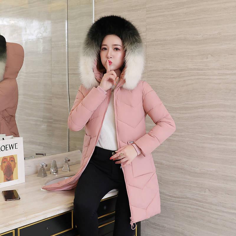 Women Down Jacket 2019 Winter Female Parkas Fashion Hooded Long Down Coat Cotton Women Outerwear