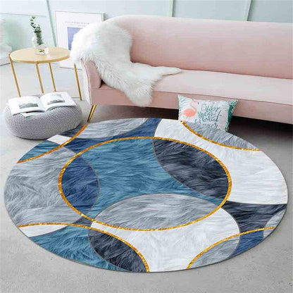 Round Carpet for Living Room  Non-slip Mat Kids Bedroom Computer Chair Upholstery Area Rug Mats