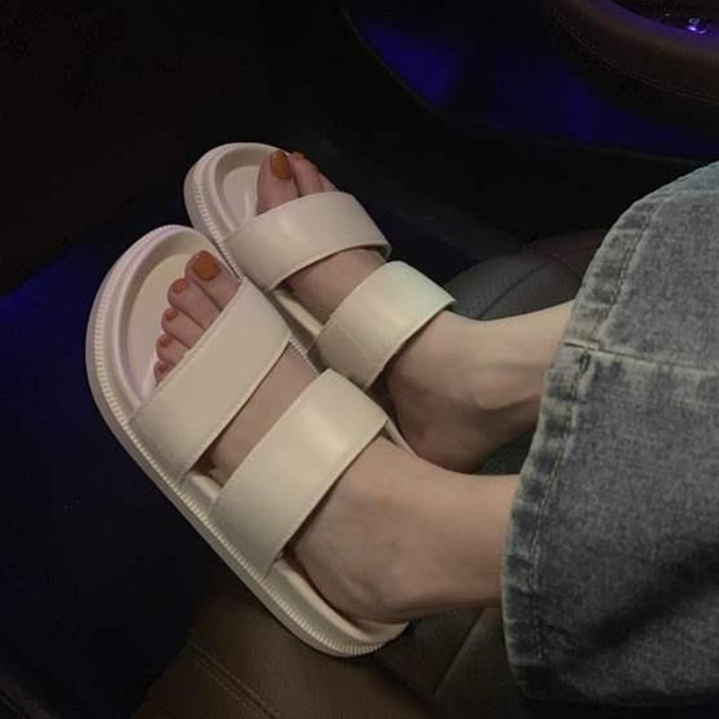 Thick-soled Sandals and Slippers Women's Summer Fashion Retro Hong Kong Flavor Harajuku Style Beach Shoes
