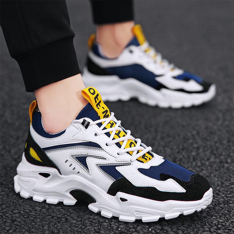 Clunky Shoes for Men Lace Up Thick Sneakers Increase High Anti-slip Casual Sports Shoes for Lovers