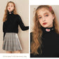 Cute Emoji Sweater Embroidery Female Pile Pile Sweater Solid Color Autumn and Winter