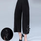 Ummer Wide-leg Pants Middle-aged and Elderly Women's Plus Size Hakama Mother Ninth Pants Middle-aged Air-conditioned Pants