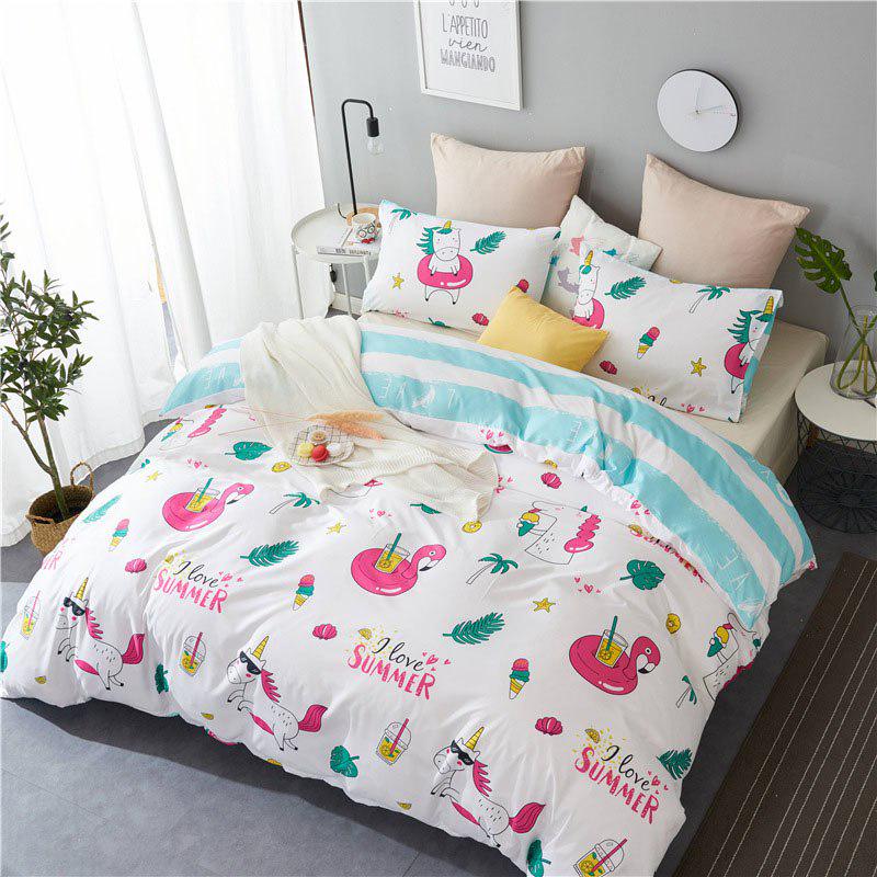 4 Piece Set of Comfortable Bedding Set Bedding Package Sheet Set Quilt Cover Pillowcase