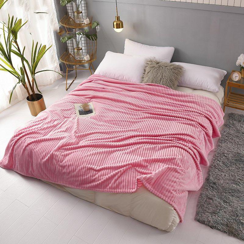 Milk Velvet Flannel Blanket Warm Napping Leisure Blanket Towel Blanket Single Double Summer Thin Blanket