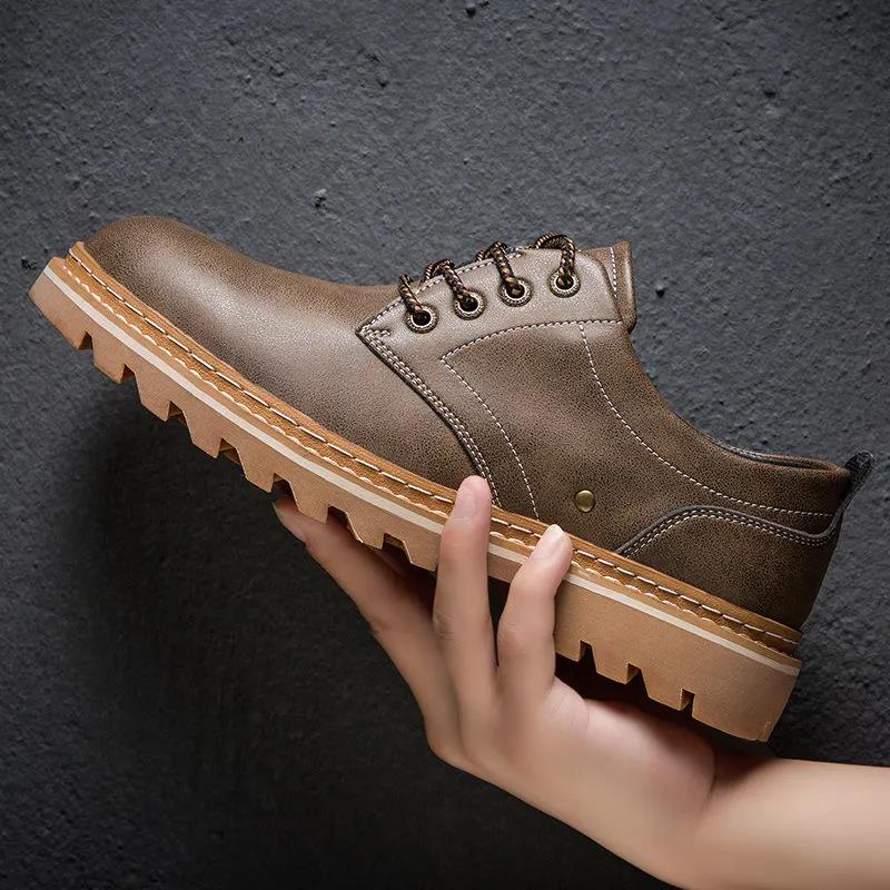 Autumn New Martin Boots Warm Men's Boots Retro Casual Shoes Short Boots