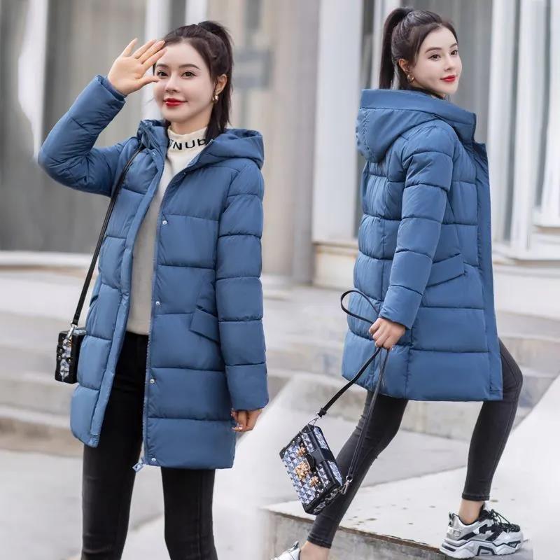 Down Cotton Padded Jacket Women's Winter Long Cotton Padded Jacket Hooded To Keep Warm and Wear Cotton Padded Jacket Women's Jacket