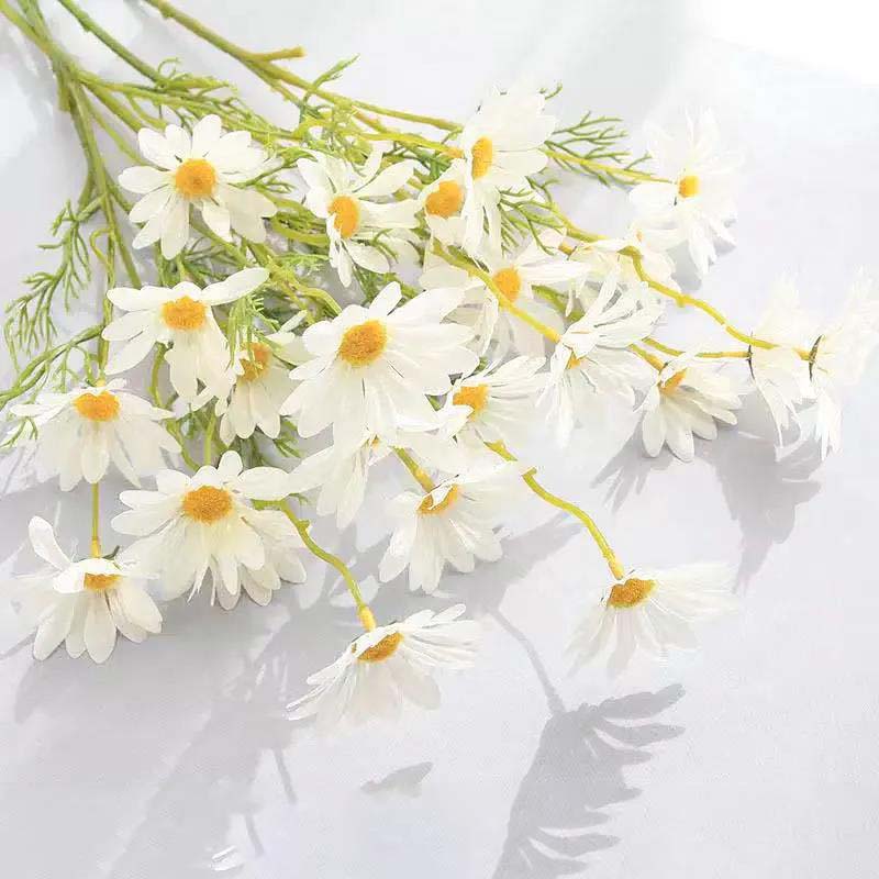 Dried Flowers Small Daisies Fake Flowers Simulation Flowers High-end Decoration Living Room Bouquets Flowers Simulation Photo Props Wedding Decoration