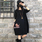 Autumn and Winter Thicker Plus Size Casual Sweater Personality Trend In The Long Coat Long Sleeve Dress Women