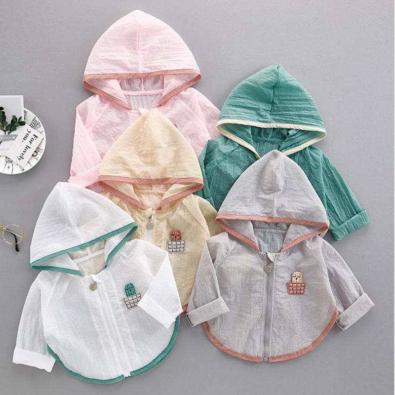 Children's Thin Sunscreen Clothing Summer Cardigan Coat Clothing Ventilation Air Conditioning Shirt Anti mosquito and Insect proof Top