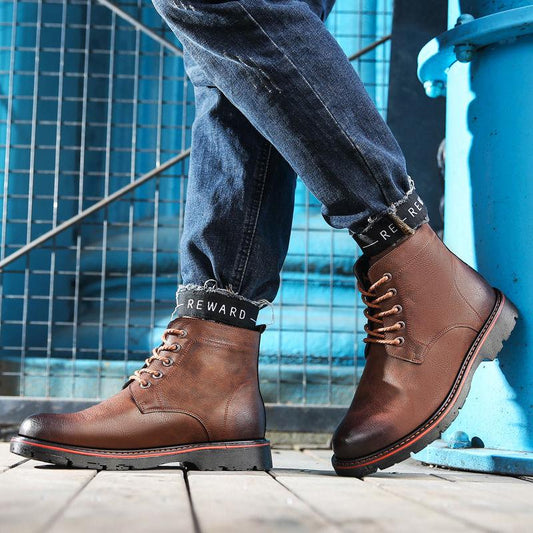 Autumn Men Martens Shoes Casual Shoes Men Leather Shoes Work Business Casual Sneakers