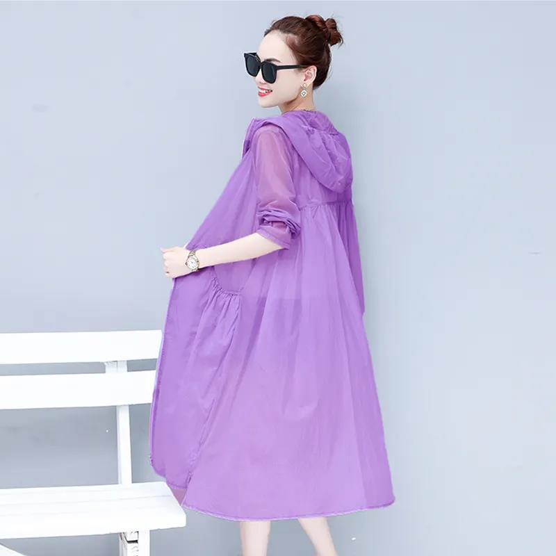 Spring and Summer Breathable Sun Protection Clothing Women's Mid-length Loose Large Size Sun Protection Clothing Women's Thin Coat