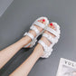 Sandals Women's Summer Fashion Outer Wear Students All-match Thick-soled Heightening Sports Flat-soled Beach Shoes Women