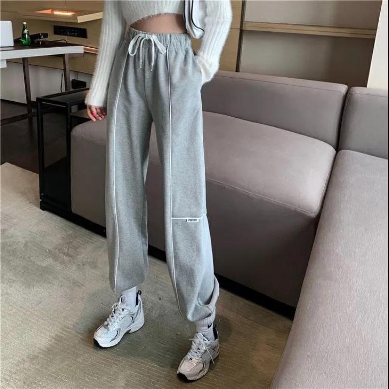 Sports Pants Female Students Spring and Summer Loose Straight Leg Harem Pants Wearing Thin Casual Pants