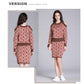 Women's Sweater Skirt Set Vintage Printed Off-shoulder Knitted Sweater Top and Bodycon Knitted Skirt Two-piece Set Female Outfits
