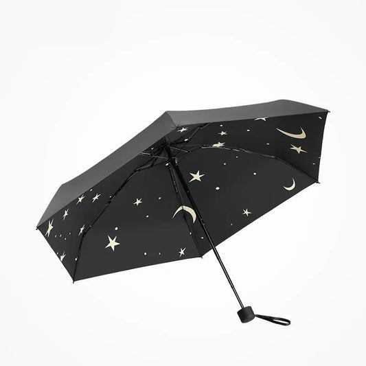 Creative Small Fresh Black Plastic Sun Umbrella Sunshade Umbrella Anti-ultraviolet Female Folding Sunscreen Sun and Rain Dual-use Umbrella