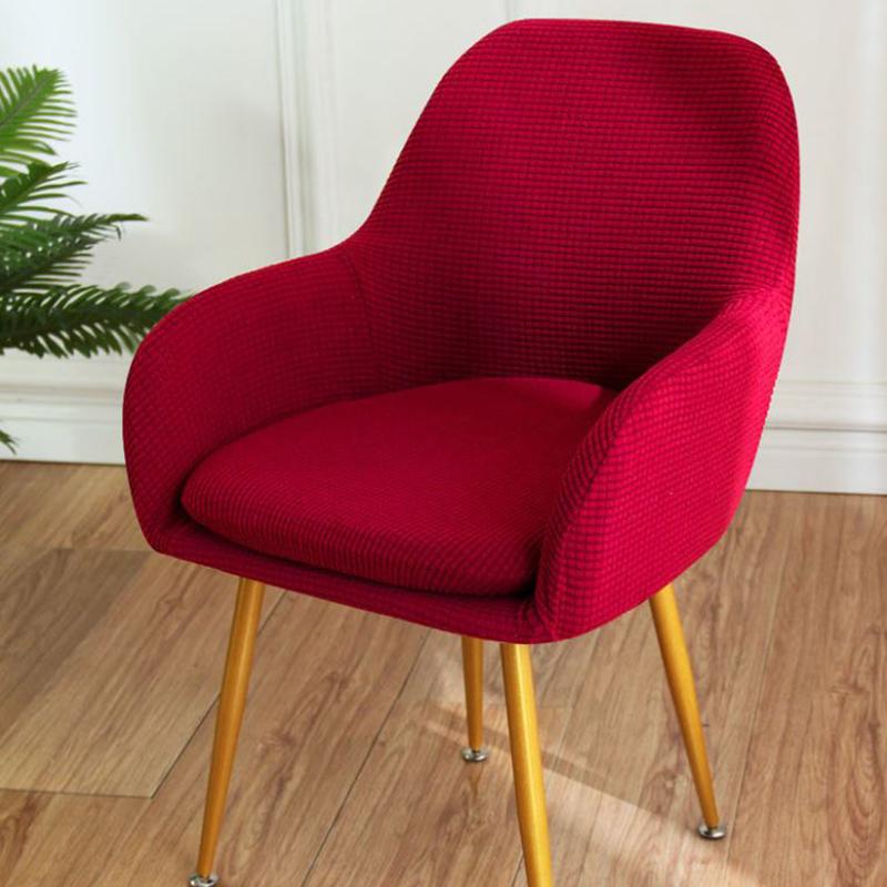 Curved Dining Chair Cover Household Special-shaped Thickened Elastic Stool Cover Universal 2-piece Chair Cover
