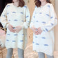 Fall/Winter Maternity Dress Long Sleeve Loose Fashion Top Color Block Round Neck Sweater