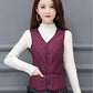 Autumn and Winter Down Cotton Lightweight Slim-fit Plus Fleece Inner Wear Warm Vest Women