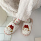 Autumn and Winter Girl Cute Cotton Slippers Warm Flat Shoes Indoor Non-slip Cotton Shoes Soft Shoes