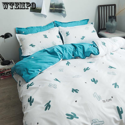 Bedding Set Cute Mood Symbol Duvet Cover Set Bed Sheet Pillowcase Bedclothes Home Textiles