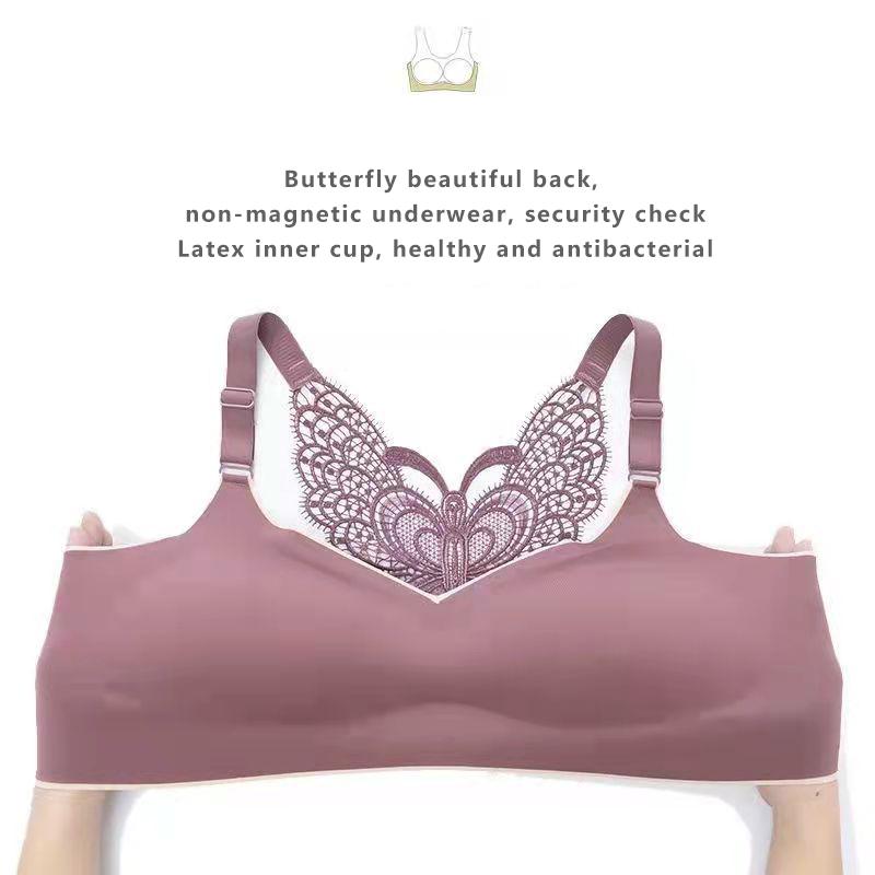 Beauty Back Tube Top Underwear Women No Steel Ring Gather Anti-slip Sports Latex Bra Push Up Bra Top Fitness Sport Bar Workout Tank Tops Yoga Lingerie