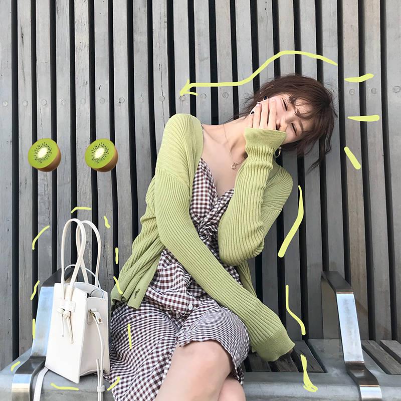 Women Summer Sweet Sleeveless Spaghetti Strap Dress Off Shoulder Button Plaid Party Dress Sundress