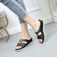 Heightening Slippers Women's Summer Thick-soled High-heeled Sandals Outdoor Wear Non-slip Platform Shoes Sandals Rhinestone Stitching Slippers