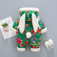 Baby Big Flower One-piece Winter New Year's Clothing New Year's Clothing Baby Festive Romper Plus Cotton Padded Outing Clothing